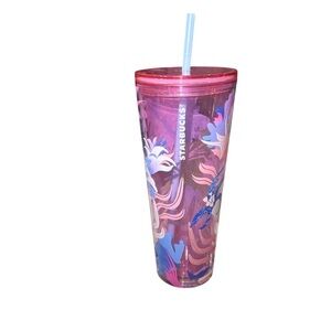 Starbucks Pink and Purple Floral Tumbler